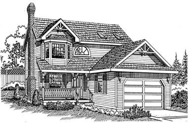 3-Bedroom, 1820 Sq Ft Country Home Plan - 167-1149 - Main Exterior