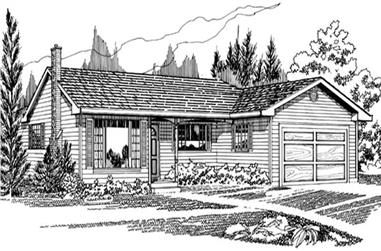 3-Bedroom, 1388 Sq Ft Small House Plans - 167-1154 - Front Exterior