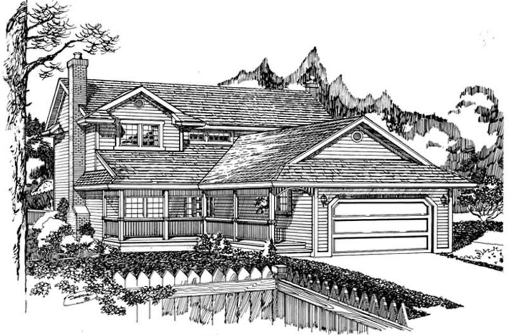 Traditional home (ThePlanCollection: Plan #167-1155)