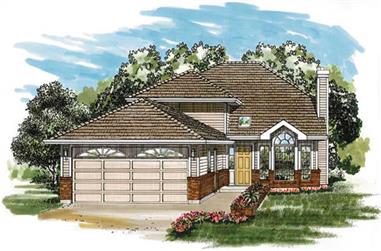 3-Bedroom, 1184 Sq Ft Small House Plans - 167-1162 - Main Exterior