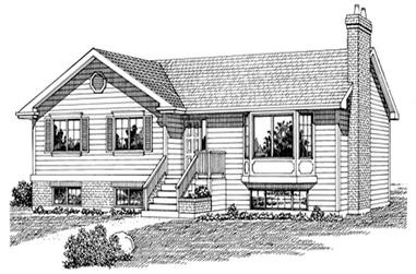 3-Bedroom, 1352 Sq Ft Small House Plans - 167-1165 - Main Exterior