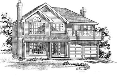 3-Bedroom, 1519 Sq Ft Country Home Plan - 167-1167 - Main Exterior