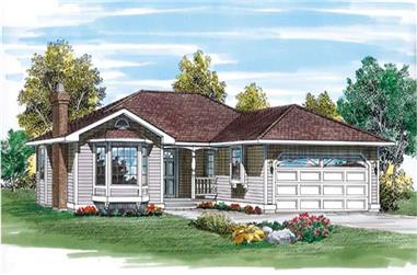 3-Bedroom, 1495 Sq Ft Ranch Home Plan - 167-1171 - Main Exterior