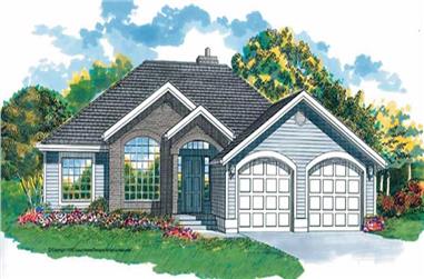 3-Bedroom, 1624 Sq Ft Contemporary Home Plan - 167-1172 - Main Exterior