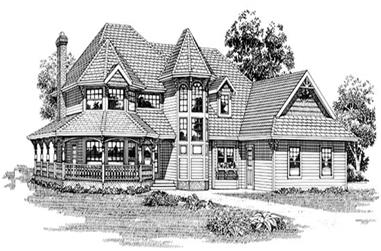 4-Bedroom, 2551 Sq Ft Country House Plan - 167-1175 - Front Exterior