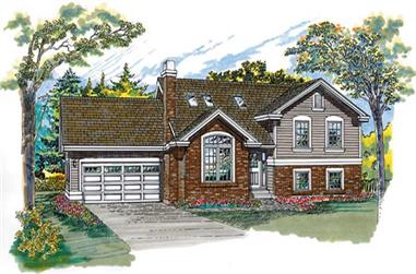 3-Bedroom, 1317 Sq Ft Small House Plans - 167-1184 - Main Exterior