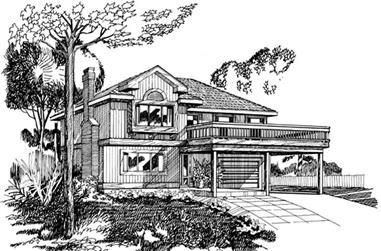 3-Bedroom, 1290 Sq Ft Contemporary House Plan - 167-1193 - Front Exterior