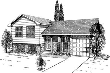 3-Bedroom, 1561 Sq Ft Small House Plans - 167-1204 - Front Exterior