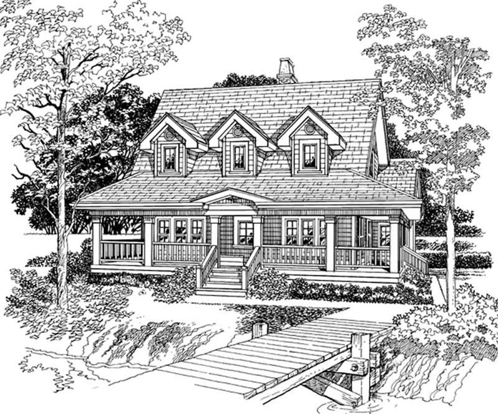 Country home (ThePlanCollection: Plan #167-1207)