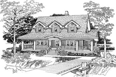 3-Bedroom, 1715 Sq Ft Country Home Plan - 167-1207 - Main Exterior