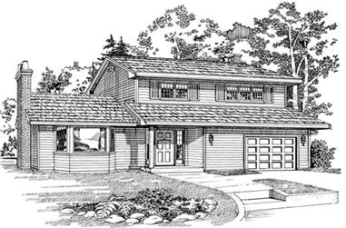 3-Bedroom, 1534 Sq Ft Small House Plans - 167-1209 - Front Exterior