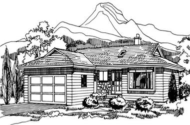 3-Bedroom, 1289 Sq Ft Small House Plans - 167-1210 - Front Exterior