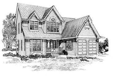 3-Bedroom, 1858 Sq Ft Traditional Home Plan - 167-1215 - Main Exterior