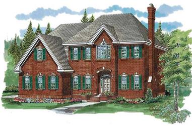 4-Bedroom, 3015 Sq Ft Traditional Home Plan - 167-1223 - Main Exterior
