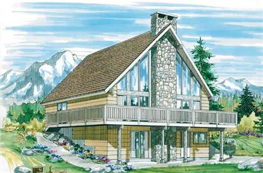 2-Bedroom, 1197 Sq Ft A Frame Home Plan - 167-1226 - Main Exterior
