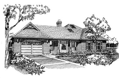3-Bedroom, 1746 Sq Ft Ranch House Plan - 167-1229 - Front Exterior