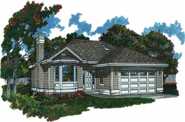 3-Bedroom, 1253 Sq Ft Ranch House Plan - 167-1231 - Front Exterior
