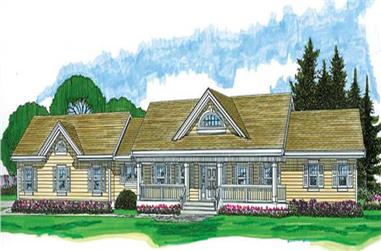3-Bedroom, 1880 Sq Ft Country Home Plan - 167-1235 - Main Exterior