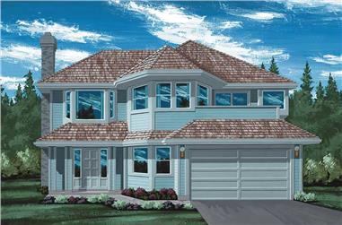 3-Bedroom, 1318 Sq Ft Contemporary House Plan - 167-1251 - Front Exterior