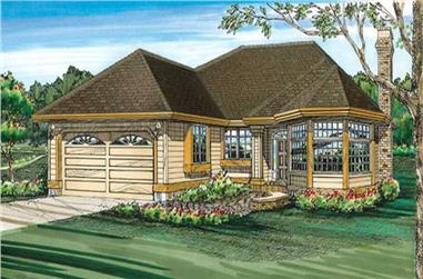 3-Bedroom, 1622 Sq Ft Ranch House Plan - 167-1253 - Front Exterior