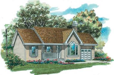 3-Bedroom, 1360 Sq Ft Country House Plan - 167-1255 - Front Exterior