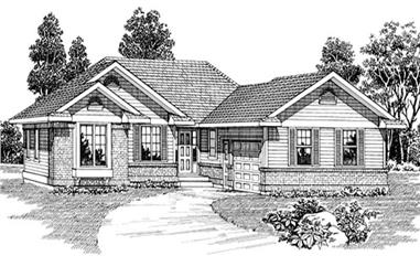 3-Bedroom, 1295 Sq Ft Ranch Home Plan - 167-1264 - Main Exterior