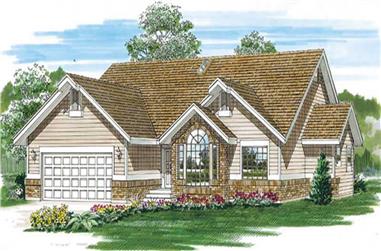 3-Bedroom, 1647 Sq Ft Ranch Home Plan - 167-1269 - Main Exterior