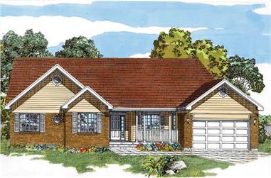 3-Bedroom, 1760 Sq Ft Country Home Plan - 167-1271 - Main Exterior
