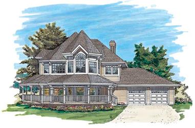 4-Bedroom, 2459 Sq Ft Country House Plan - 167-1279 - Front Exterior