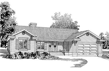 3-Bedroom, 1666 Sq Ft Ranch Home Plan - 167-1297 - Main Exterior