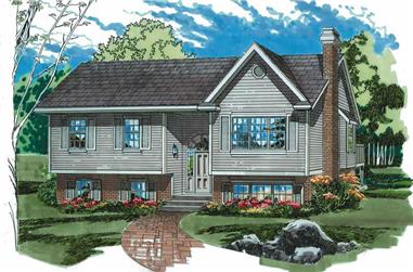 3-Bedroom, 1235 Sq Ft Small House Plans - 167-1301 - Front Exterior
