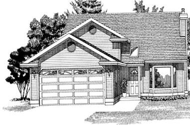 3-Bedroom, 1322 Sq Ft Small House Plans - 167-1314 - Main Exterior