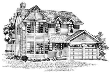 3-Bedroom, 1466 Sq Ft Country Home Plan - 167-1315 - Main Exterior