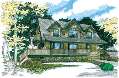 3-Bedroom, 1365 Sq Ft Country Home Plan - 167-1321 - Main Exterior