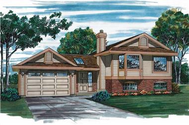 3-Bedroom, 1257 Sq Ft Small House Plans - 167-1334 - Main Exterior