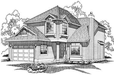 3-Bedroom, 2035 Sq Ft Contemporary House Plan - 167-1366 - Front Exterior