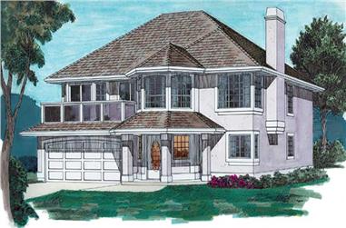 3-Bedroom, 2010 Sq Ft Contemporary House Plan - 167-1381 - Front Exterior