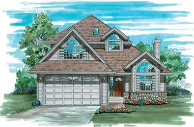 3-Bedroom, 2109 Sq Ft Contemporary House Plan - 167-1387 - Front Exterior