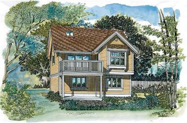 1-Bedroom, 773 Sq Ft Garage with Apartment Plan - 167-1395 - Front Exterior