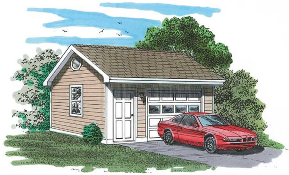 Front elevation of Garage home (ThePlanCollection: House Plan #167-1402)