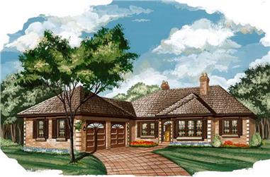 3-Bedroom, 1937 Sq Ft Ranch House Plan - 167-1410 - Front Exterior