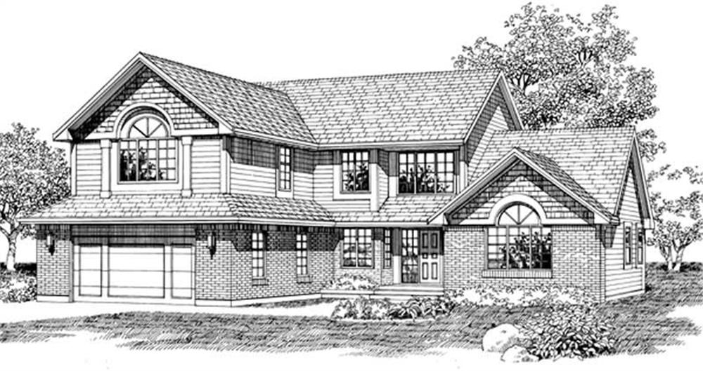 Traditional home (ThePlanCollection: Plan #167-1424)