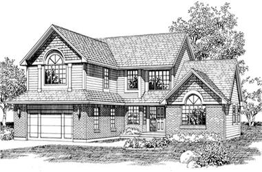 3-Bedroom, 2583 Sq Ft Traditional House Plan - 167-1424 - Front Exterior