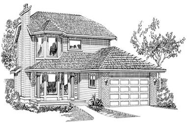 3-Bedroom, 1847 Sq Ft Contemporary House Plan - 167-1425 - Front Exterior