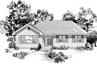 3-Bedroom, 1484 Sq Ft Ranch House Plan - 167-1426 - Front Exterior
