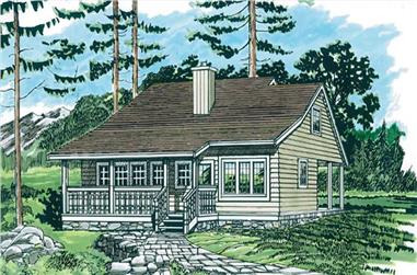 3-Bedroom, 1213 Sq Ft Country House Plan - 167-1436 - Front Exterior