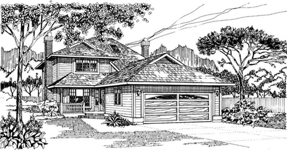 Traditional home (ThePlanCollection: Plan #167-1439)