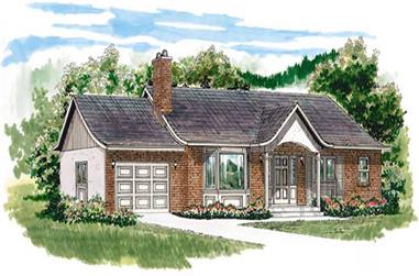 3-Bedroom, 1285 Sq Ft Ranch House Plan - 167-1465 - Front Exterior
