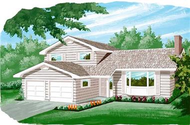 3-Bedroom, 2110 Sq Ft Traditional House Plan - 167-1466 - Front Exterior