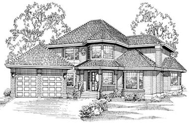 5-Bedroom, 3327 Sq Ft Country House Plan - 167-1473 - Front Exterior